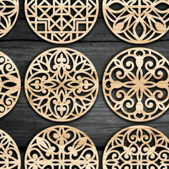 Intra απο ξύλο plywood  Χρώμα wenge 3mm-4mm πάχος - Coasters Grill Πακέτο 10 Δίασταση 30x30 cm INTRAFABR-93710523 - Image 1