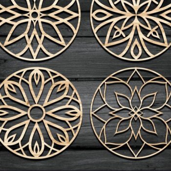 Intra απο ξύλο plywood  Χρώμα wenge 3mm-4mm πάχος - Σουβέρ Γκριλ Πακέτο Δίασταση 30x30 cm INTRAFABR-93710611 - Image 2