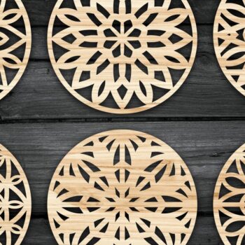 Intra απο ξύλο plywood Χρώμα wenge 3mm-4mm πάχος - Σουβέρ ψησταριά Bundle V06 Δίασταση 30x30 cm INTRAFABR-93710798 - Image 3