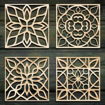 Intra απο ξύλο plywood  Χρώμα wenge 3mm-4mm πάχος - Σουβέρ Γκριλ Πακέτο Δίασταση 30x30 cm INTRAFABR-110246047 - Image 2