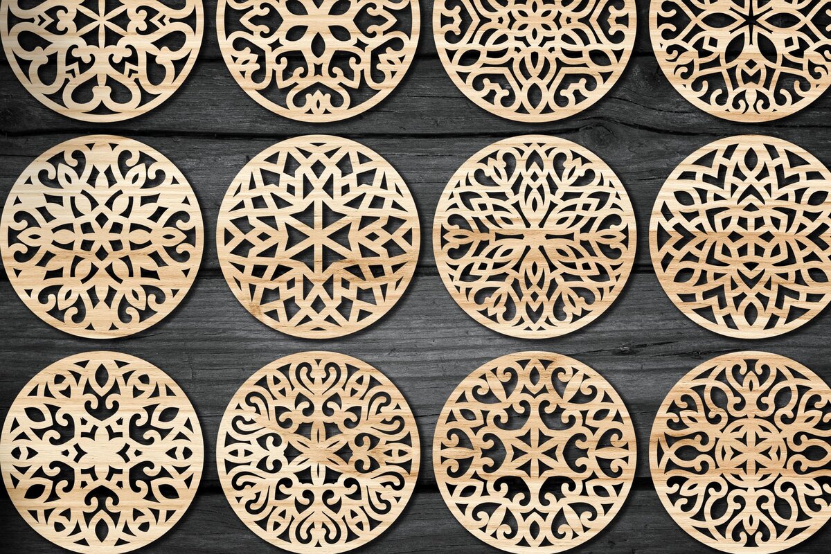 Intra απο ξύλο plywood  Χρώμα wenge 3mm-4mm πάχος - Σουβέρ Πακέτο σουβέρ κοπής Laser Δίασταση 30x20 cm INTRAFABR-110246127