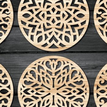 Intra απο ξύλο plywood  Χρώμα wenge 3mm-4mm πάχος - Σουβέρ Πακέτο σουβέρ κοπής Laser Δίασταση 30x20 cm INTRAFABR-110246127 - Image 2