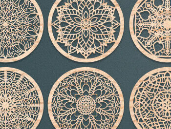 Intra απο ξύλο plywood  Χρώμα wenge 3mm-4mm πάχος - Σετ σουβέρ Bundle Δίασταση 30x20 cm INTRAFABR-110248082 - Image 7