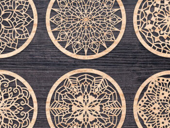 Intra απο ξύλο plywood  Χρώμα wenge 3mm-4mm πάχος - Σετ σουβέρ Bundle Δίασταση 30x20 cm INTRAFABR-110248082 - Image 10