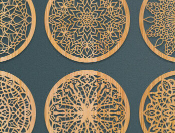 Intra απο ξύλο plywood  Χρώμα wenge 3mm-4mm πάχος - Σετ σουβέρ Bundle Δίασταση 30x20 cm INTRAFABR-110248082 - Image 9