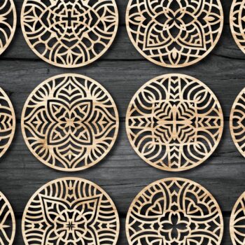 Intra απο ξύλο plywood Χρώμα wenge 3mm-4mm πάχος - Αρχεία κοπής με λέιζερ σουβέρ Δίασταση 30x20 cm INTRAFABR-102530528 - Image 2