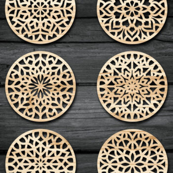 Intra απο ξύλο plywood Χρώμα wenge 3mm-4mm πάχος - Αρχεία κοπής με λέιζερ σουβέρ Δίασταση 30x20 cm INTRAFABR-102531694 - Image 2