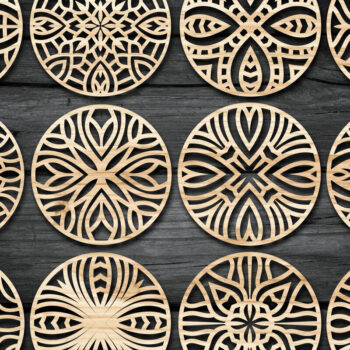 Intra απο ξύλο plywood Χρώμα wenge 3mm-4mm πάχος - Αρχεία κοπής με λέιζερ σουβέρ Δίασταση 30x20 cm INTRAFABR-102531738 - Image 2