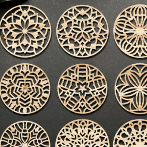 Intra απο ξύλο plywood  Χρώμα wenge 3mm-4mm πάχος - Πακέτο αρχείων Coasters Δίασταση 30x20 cm INTRAFABR-90535056