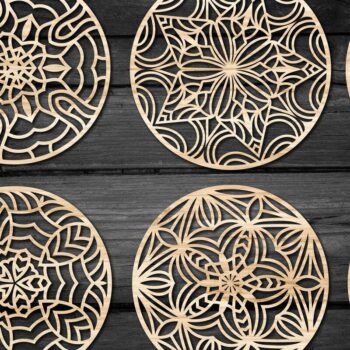 Intra απο ξύλο plywood Χρώμα wenge 3mm-4mm πάχος - Coasters Files Bundle V20 Δίασταση 30x20 cm INTRAFABR-81960426 - Image 2