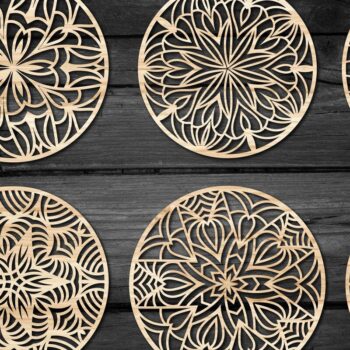 Intra απο ξύλο plywood Χρώμα wenge 3mm-4mm πάχος - Coasters Files Bundle V20 Δίασταση 30x20 cm INTRAFABR-81960426 - Image 3