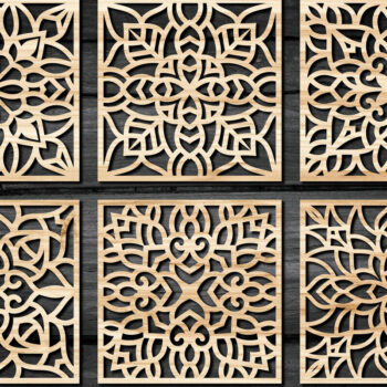 Intra απο ξύλο plywood  Χρώμα wenge 3mm-4mm πάχος - Πακέτο αρχείων Cut Coasters V67 Δίασταση 30x20 cm INTRAFABR-90808023 - Image 3