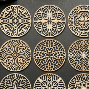 Intra απο ξύλο plywood  Χρώμα wenge 3mm-4mm πάχος - Πακέτο αρχείων Coasters Δίασταση 30x20 cm INTRAFABR-58212777