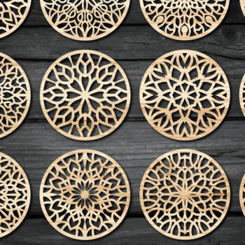 Intra απο ξύλο plywood Χρώμα wenge 3mm-4mm πάχος - Αρχεία κοπής με λέιζερ σουβέρ Δίασταση 30x20 cm INTRAFABR-123795287 - Image 1