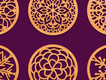 Intra απο ξύλο plywood Χρώμα wenge 3mm-4mm πάχος - Σετ σουβέρ Δίασταση 40x50 cm INTRAFABR-25964087 - Image 1