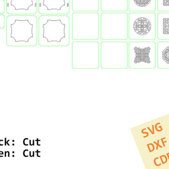 Intra απο ξύλο plywood  Χρώμα wenge 3mm-4mm πάχος - Σουβέρ. λέιζερ. Σετ 6 Σουβέρ Δίασταση 9x9 cm INTRAFABR-100297452 - Image 10