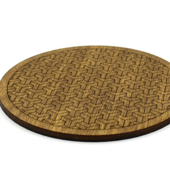 Intra απο ξύλο plywood Χρώμα wenge 3mm-4mm πάχος - Σουβέρ. λέιζερ. Σετ 9 σουβέρ Δίασταση 20x20 cm INTRAFABR-100297558 - Image 6