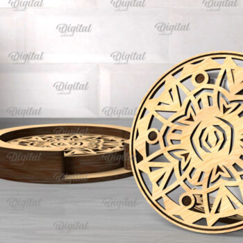 Intra απο ξύλο plywood  Χρώμα wenge 3mm-4mm πάχος - Σουβέρ με θήκες Bundle Δίασταση 30x20 cm INTRAFABR-101181783 - Image 5