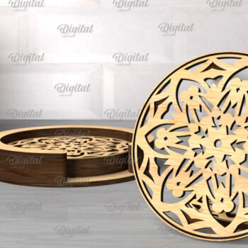 Intra απο ξύλο plywood  Χρώμα wenge 3mm-4mm πάχος - Σουβέρ με θήκες Bundle Δίασταση 30x20 cm INTRAFABR-101181783 - Image 11