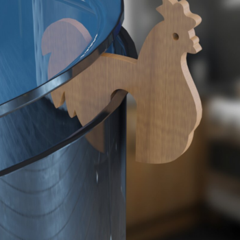 Intra απο ξύλο plywood  Χρώμα wenge 3mm-4mm πάχος - Cock . Pot Prop Δίασταση 30x20 cm INTRAFABR-37465825 - Image 1