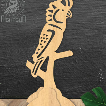 Intra απο ξύλο plywood  Χρώμα wenge 3mm-4mm πάχος - Cockatoo Bird Διακόσμηση σπιτιού 1 Δίασταση 20x20 cm INTRAFABR-105362539 - Image 1