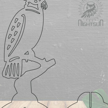 Intra απο ξύλο plywood  Χρώμα wenge 3mm-4mm πάχος - Cockatoo Bird Διακόσμηση σπιτιού 3 Δίασταση 20x20 cm INTRAFABR-62912466 - Image 2