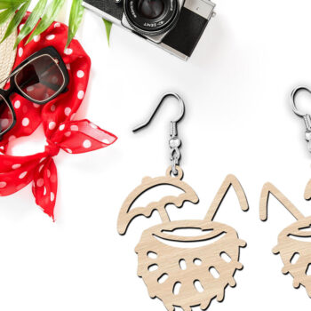 Intra απο ξύλο plywood Χρώμα wenge 3mm-4mm πάχος - Σκουλαρίκια παραλίας καρύδας με λέιζερ Δίασταση 900x900 cm INTRAFABR-114246024 - Image 4