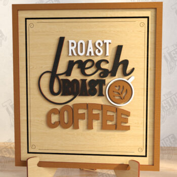 Intra απο ξύλο plywood  Χρώμα wenge 3mm-4mm πάχος - Coffee Bar Sign | Καφενείο Δίασταση 30x20 cm INTRAFABR-36114243 - Image 1