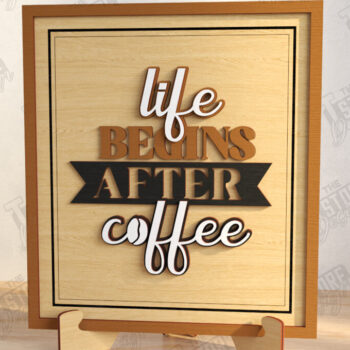 Intra απο ξύλο plywood  Χρώμα wenge 3mm-4mm πάχος - Coffee Bar Signs Bundle | CNC Δίασταση 30x20 cm INTRAFABR-46418874 - Image 3