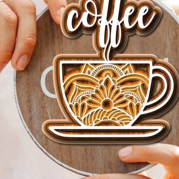 Intra απο ξύλο plywood  Χρώμα wenge 3mm-4mm πάχος - Coffee Bar Welcome Decor Bundle Δίασταση 20x20 cm INTRAFABR-66833327 - Image 2