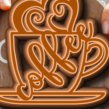 Intra απο ξύλο plywood  Χρώμα wenge 3mm-4mm πάχος - Coffee Bar Welcome Decor Bundle Δίασταση 20x20 cm INTRAFABR-66833327 - Image 5