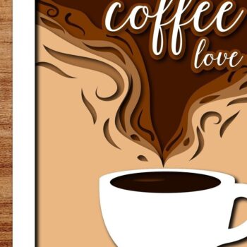 Intra απο ξύλο plywood  Χρώμα wenge 3mm-4mm πάχος - Coffee Bar Welcome Decor Bundle Δίασταση 20x20 cm INTRAFABR-66833327 - Image 9