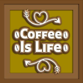 Intra απο ξύλο plywood  Χρώμα wenge 3mm-4mm πάχος - Coffee Bar Welcome Decor Δίασταση 20x20 cm INTRAFABR-25574172 - Image 1