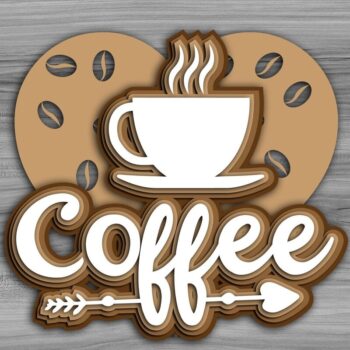 Intra απο ξύλο plywood  Χρώμα wenge 3mm-4mm πάχος - Coffee Bar Welcome Decor Δίασταση 20x20 cm INTRAFABR-119606687 - Image 1