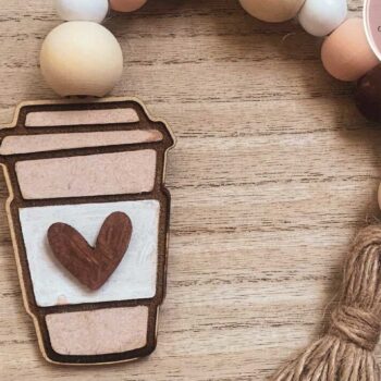 Intra απο ξύλο plywood  Χρώμα wenge 3mm-4mm πάχος - κοπής ετικετών με χάντρες καφέ Δίασταση 30x20 cm INTRAFABR-35001829 - Image 4