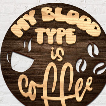 Intra απο ξύλο plywood Χρώμα wenge 3mm-4mm πάχος - Στρογγυλή πινακίδα τύπου Coffee Bood Δίασταση 30x20 cm INTRAFABR-4076690 - Image 1