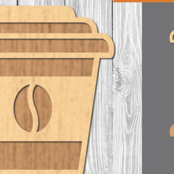 Intra απο ξύλο plywood Χρώμα wenge 3mm-4mm πάχος - Διακόσμηση κοπής με λέιζερ φλιτζάνι καφέ Δίασταση 20x20 cm INTRAFABR-99555664 - Image 1