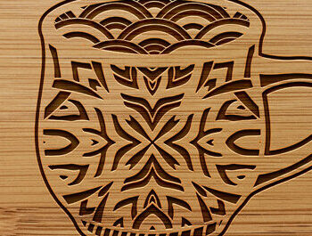 Intra απο ξύλο plywood Χρώμα wenge 3mm-4mm πάχος - Πακέτο με για φλιτζάνι καφέ, Δίασταση 20x20 cm INTRAFABR-99555733 - Image 2