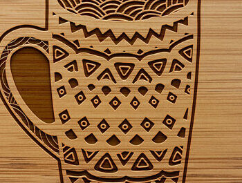 Intra απο ξύλο plywood Χρώμα wenge 3mm-4mm πάχος - Πακέτο με για φλιτζάνι καφέ, Δίασταση 20x20 cm INTRAFABR-99555766 - Image 3