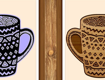 Intra απο ξύλο plywood Χρώμα wenge 3mm-4mm πάχος - Πακέτο με για φλιτζάνι καφέ, Δίασταση 20x20 cm INTRAFABR-99555766 - Image 4