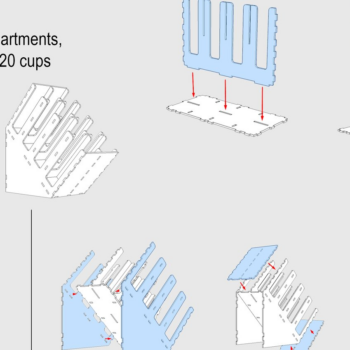 Intra απο ξύλο plywood  Χρώμα wenge 3mm-4mm πάχος - Φλιτζάνι καφέ & Διοργανωτές καπακιού – Δίασταση 30x20 cm INTRAFABR-99555408 - Image 1