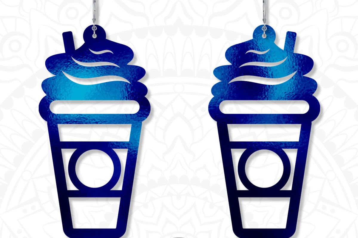 Intra απο ξύλο plywood  Χρώμα wenge 3mm-4mm πάχος - Σκουλαρίκι καφέ, Κοσμήματα για καφέ Δίασταση 3x3 cm INTRAFABR-99555536