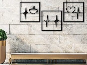 Intra απο ξύλο plywood Χρώμα wenge 3mm-4mm πάχος - Coffee Heart Beats Διακόσμηση τοίχου με λέιζερ Δίασταση 20x20 cm INTRAFABR-100837694 - Image 4