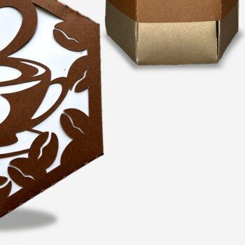 Intra απο ξύλο plywood  Χρώμα wenge 3mm-4mm πάχος - Χαρτί διακοσμητικό κουτί δώρου Coffee Hexagon Δίασταση 30x20 cm INTRAFABR-100837875 - Image 1