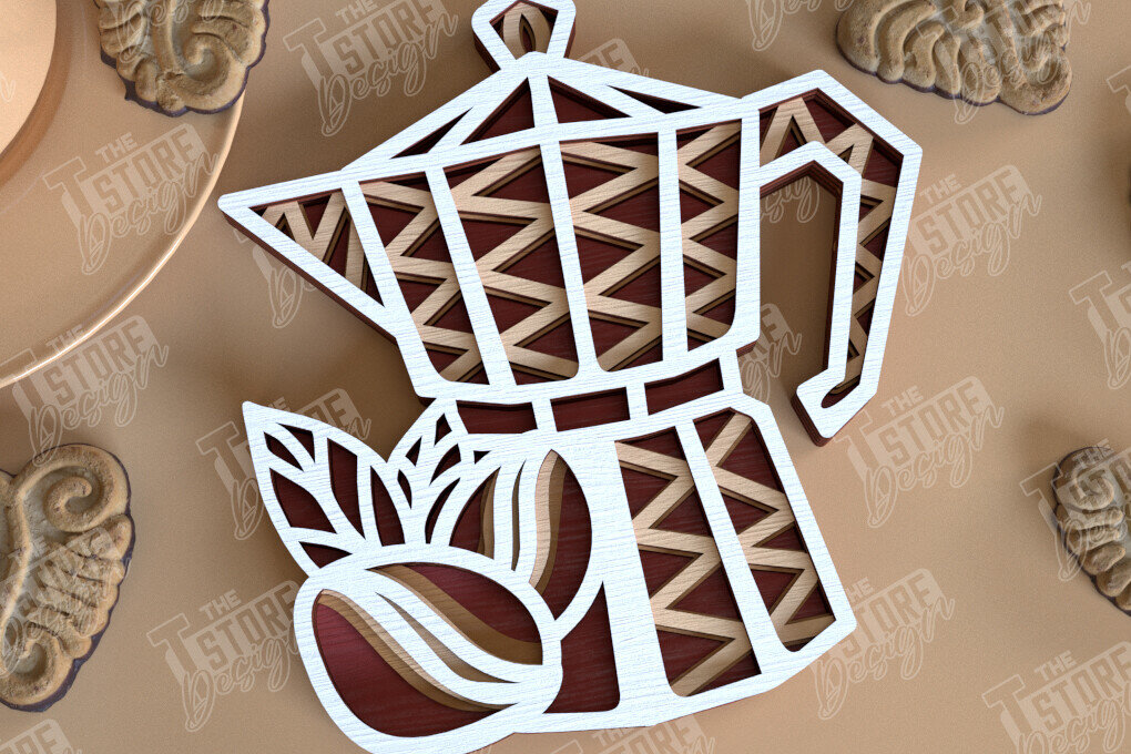 Intra απο ξύλο plywood  Χρώμα wenge 3mm-4mm πάχος - Καφέ Mandala | Πρότυπο 3D | CNC Δίασταση 30x30 cm INTRAFABR-116336109