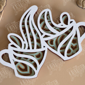 Intra απο ξύλο plywood  Χρώμα wenge 3mm-4mm πάχος - Καφέ Mandala | Πρότυπο 3D | CNC Δίασταση 30x30 cm INTRAFABR-91655961 - Image 1