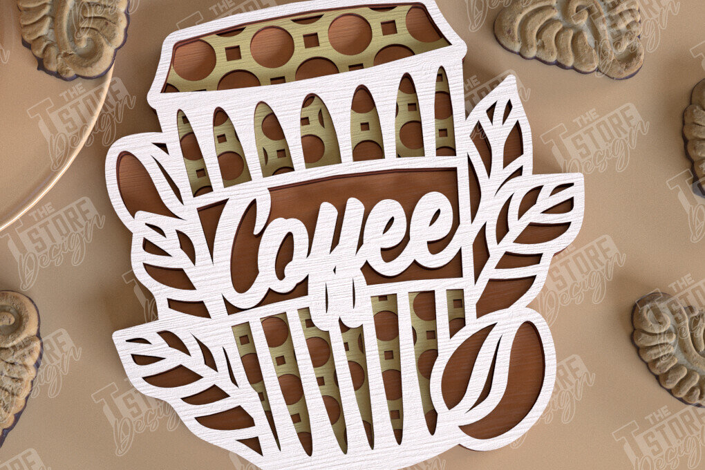 Intra απο ξύλο plywood  Χρώμα wenge 3mm-4mm πάχος - Καφέ Mandala | Πρότυπο 3D | CNC Δίασταση 30x30 cm INTRAFABR-91655572