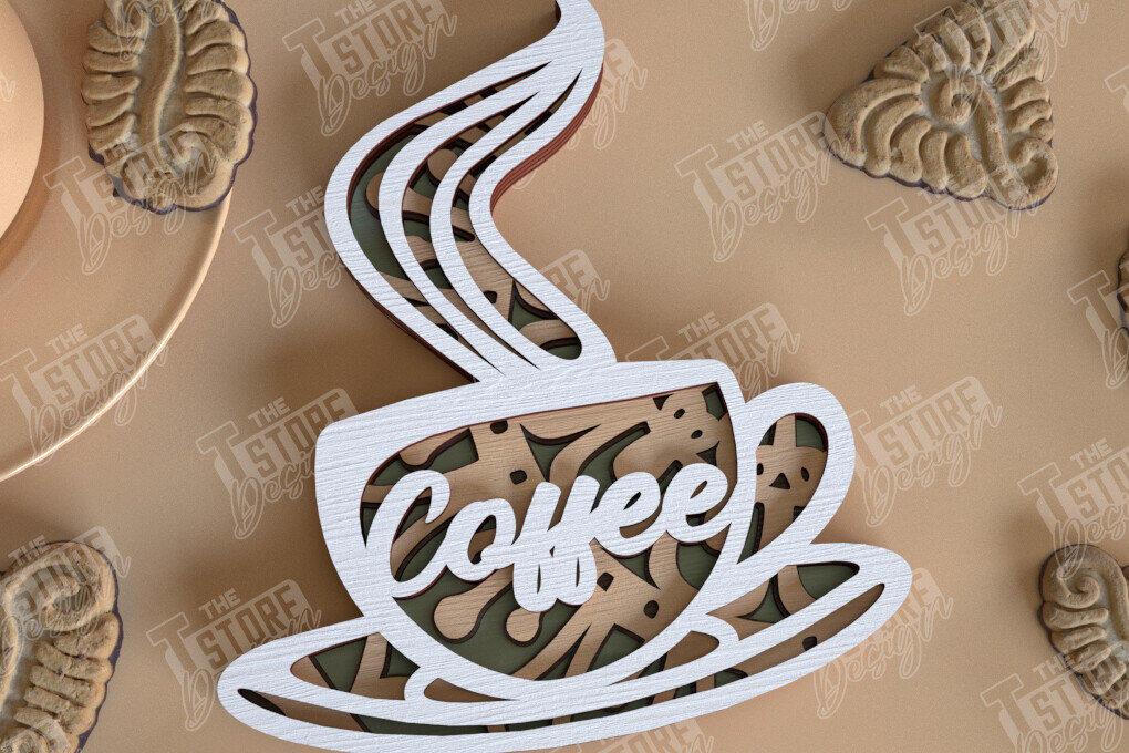 Intra απο ξύλο plywood  Χρώμα wenge 3mm-4mm πάχος - Καφέ Mandala | Πρότυπο 3D | CNC Δίασταση 30x30 cm INTRAFABR-90585426