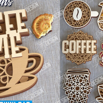 Intra απο ξύλο plywood  Χρώμα wenge 3mm-4mm πάχος - Δέσμη κοπής με λέιζερ καφέ Mandala | CNC Δίασταση 30x30 cm INTRAFABR-90585417 - Image 1