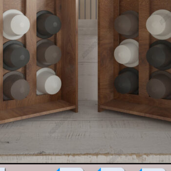 Intra απο ξύλο plywood  Χρώμα wenge 3mm-4mm πάχος - Οργάνωση με μοτίβο βάσης βάσης θήκης για καφέ Δίασταση 20x20 cm INTRAFABR-116030869 - Image 1